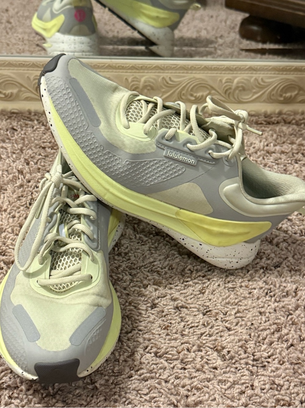lululemon athletica Pale Lime and Gray Women's Training Sneakers